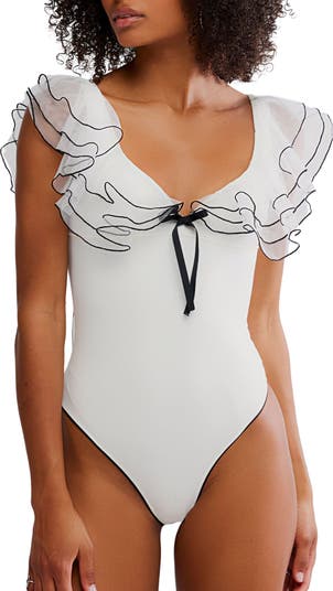 Sugar Rush Ruffle Trim Bodysuit