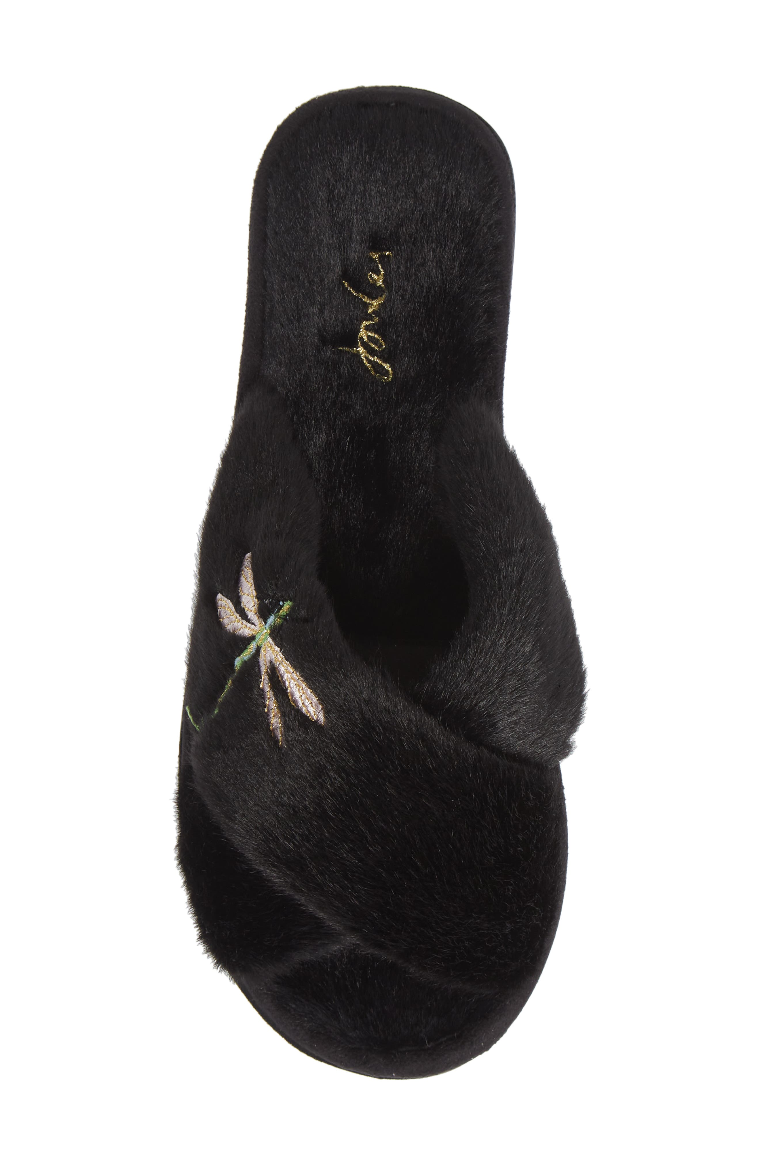 Joules Honey Faux Fur Slide Sandal, Alternate, color, 