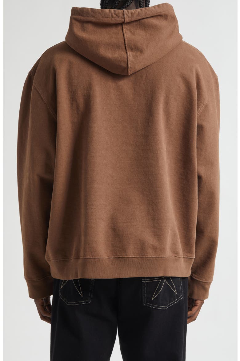 Studded Logo Graphic Hoodie, Alternate, color, BROWN
