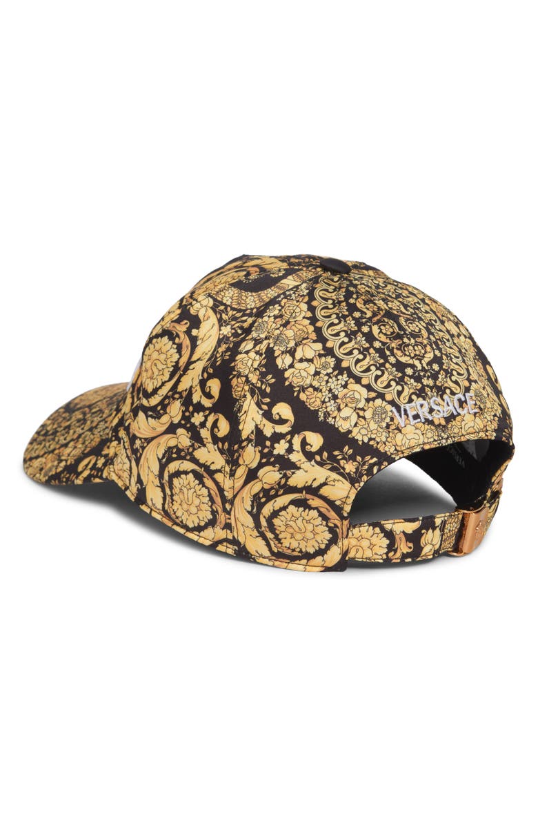 Versace Baroque Print Twill Baseball Cap, Alternate, color, 