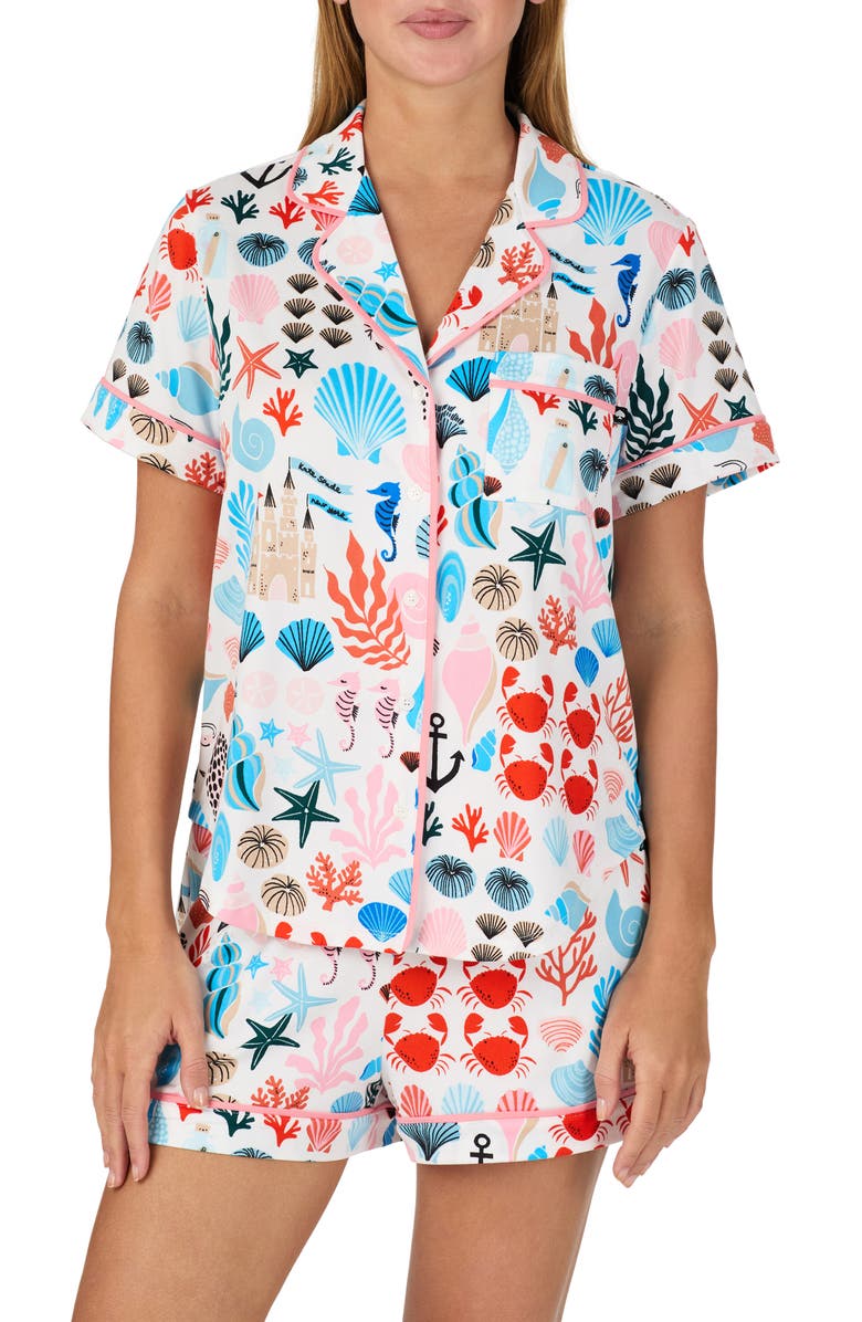 Kate Spade New York print short pajamas, Main, color,
