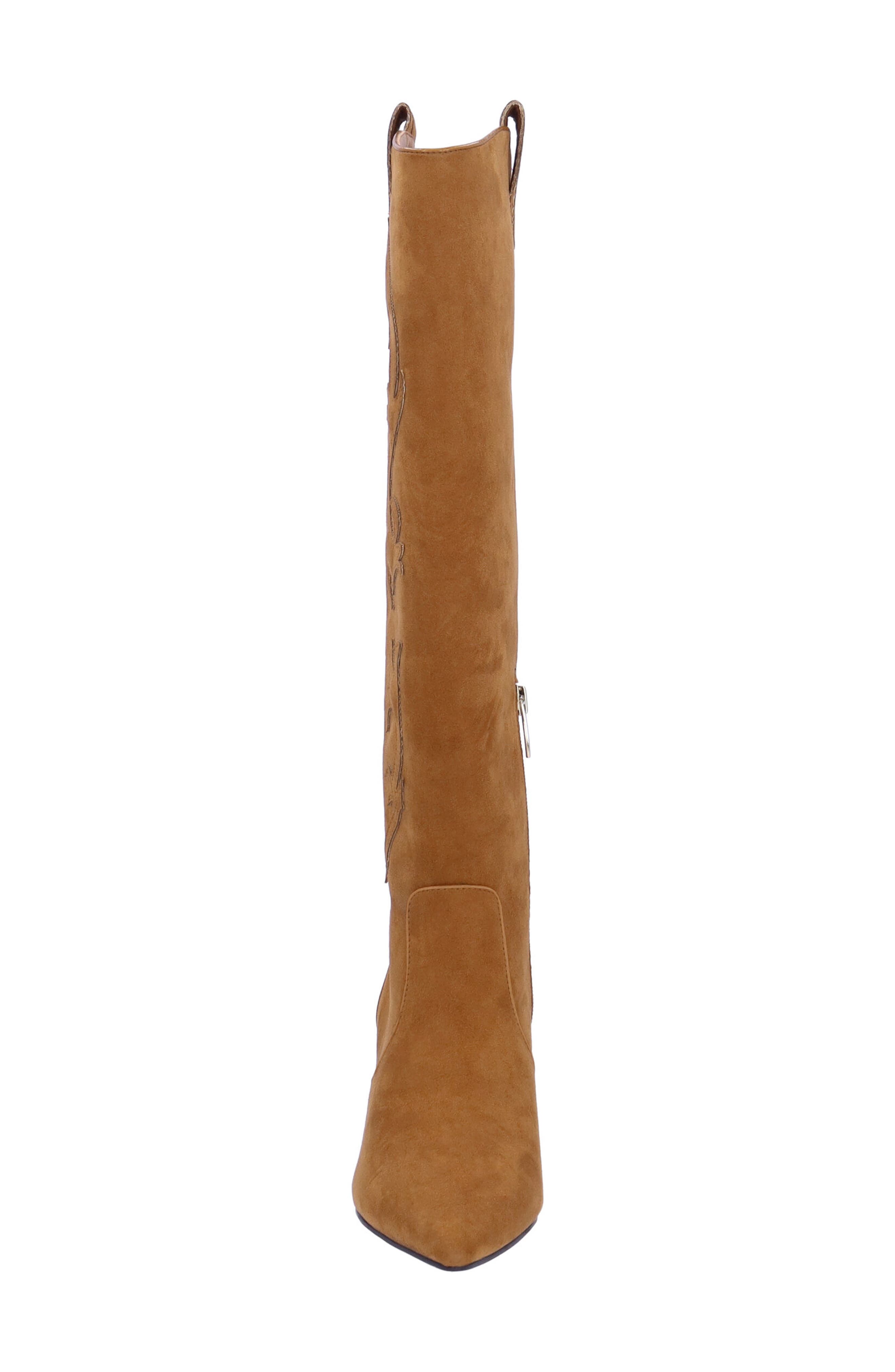 Siera Knee High Western Boot, Alternate, color, COFFEE