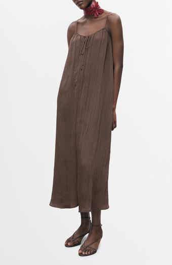 MANGO Crinkle Slipdress