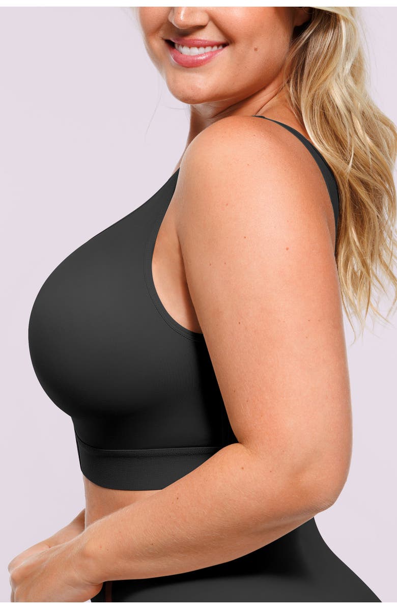 Shapellx AirSlim<sup>®</sup> Unlined Wireless Back Support Bra, Alternate, color, Jet Black