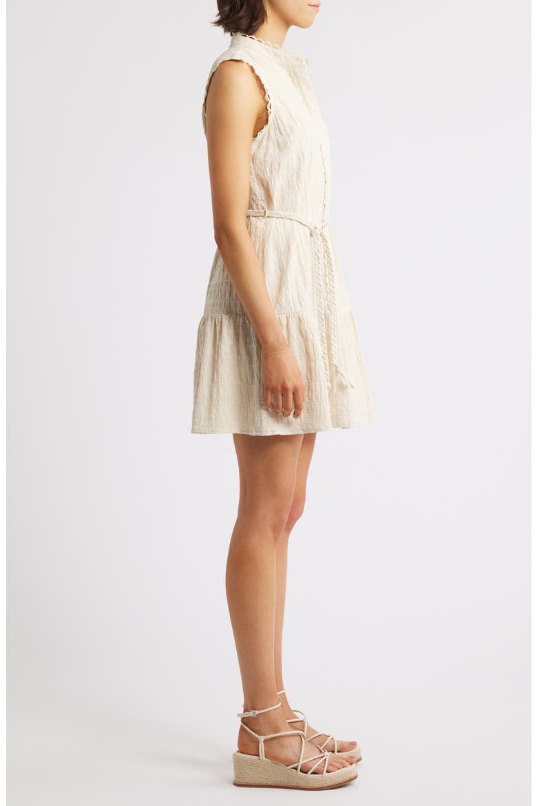 Ginny Textured Sleeveless Minidress, Alternate, color, CREAM