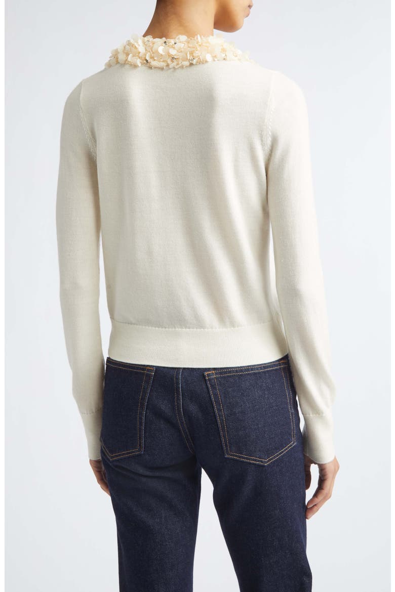 Anna Embellished Wool Cardigan, Alternate, color, PEARLED IVORY