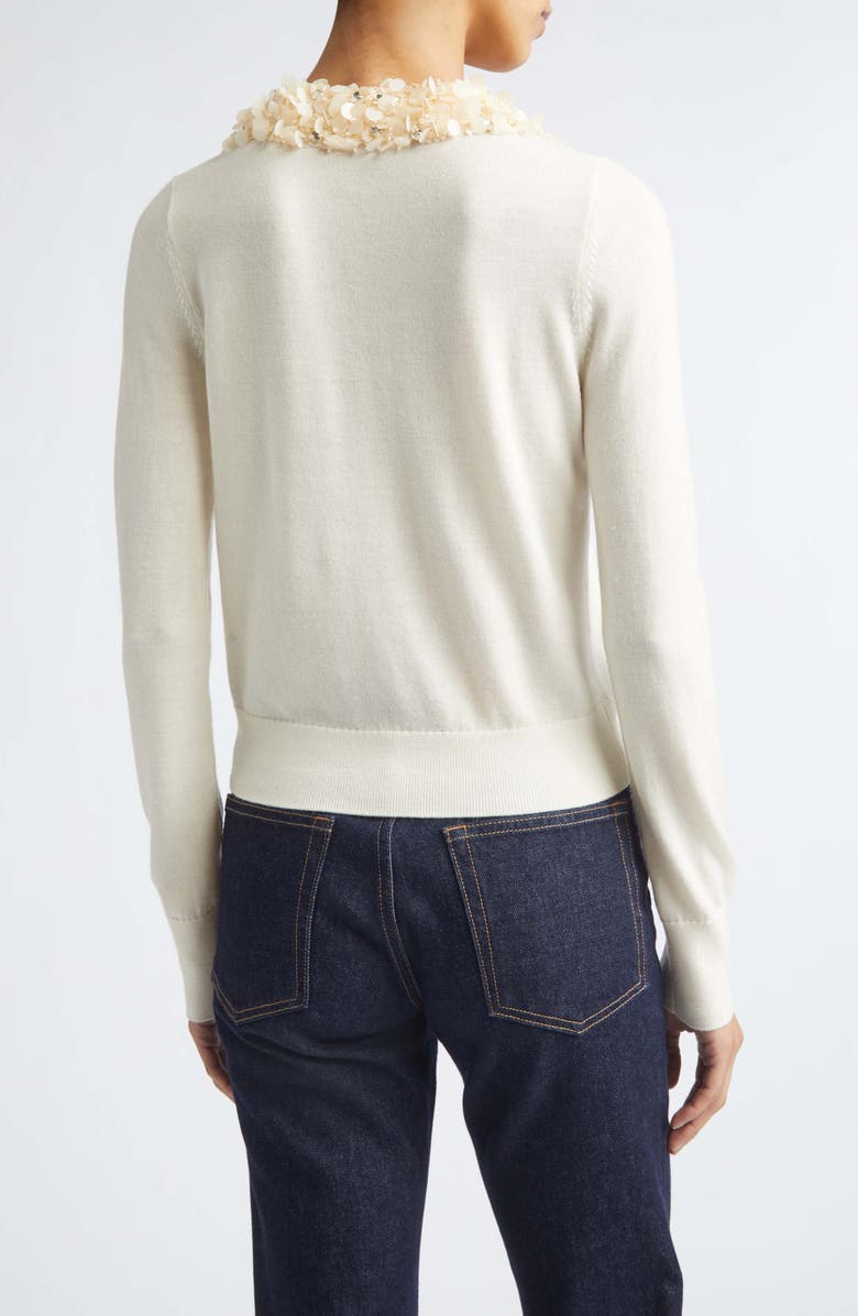 Ulla Johnson Anna Embellished Wool Cardigan, Alternate, color, Pearled Ivory