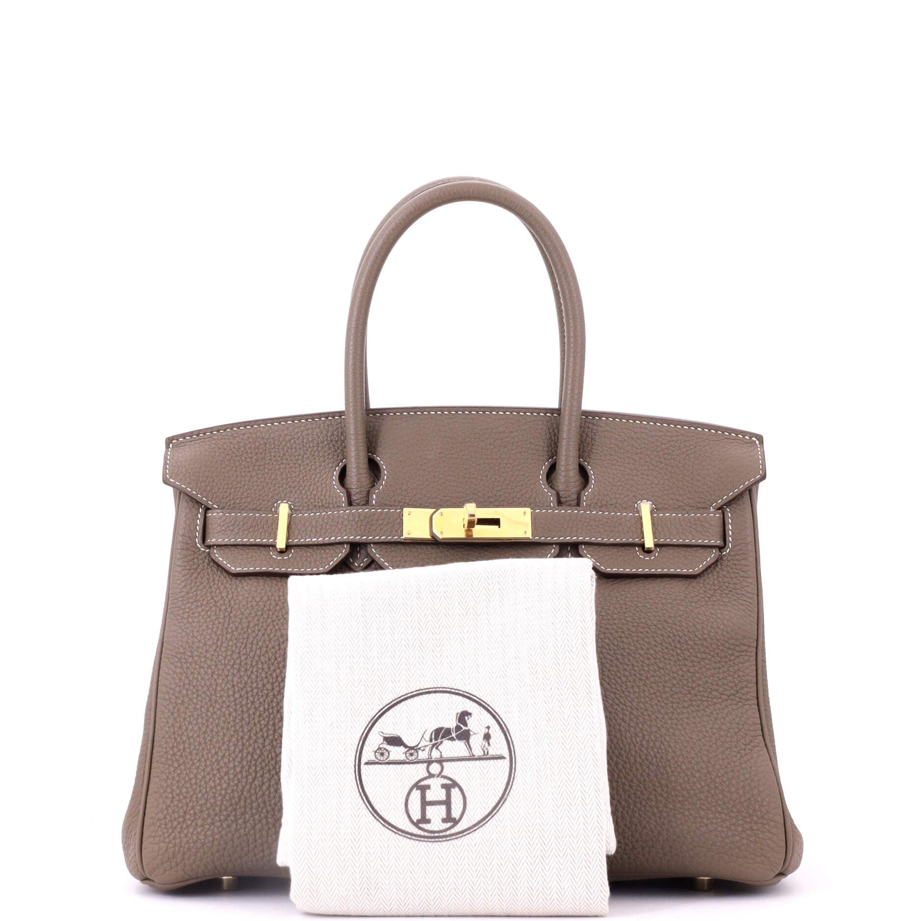 Pre-Owned Hermes Birkin Handbag Grey Togo with Gold Hardware 30, Alternate, color, 