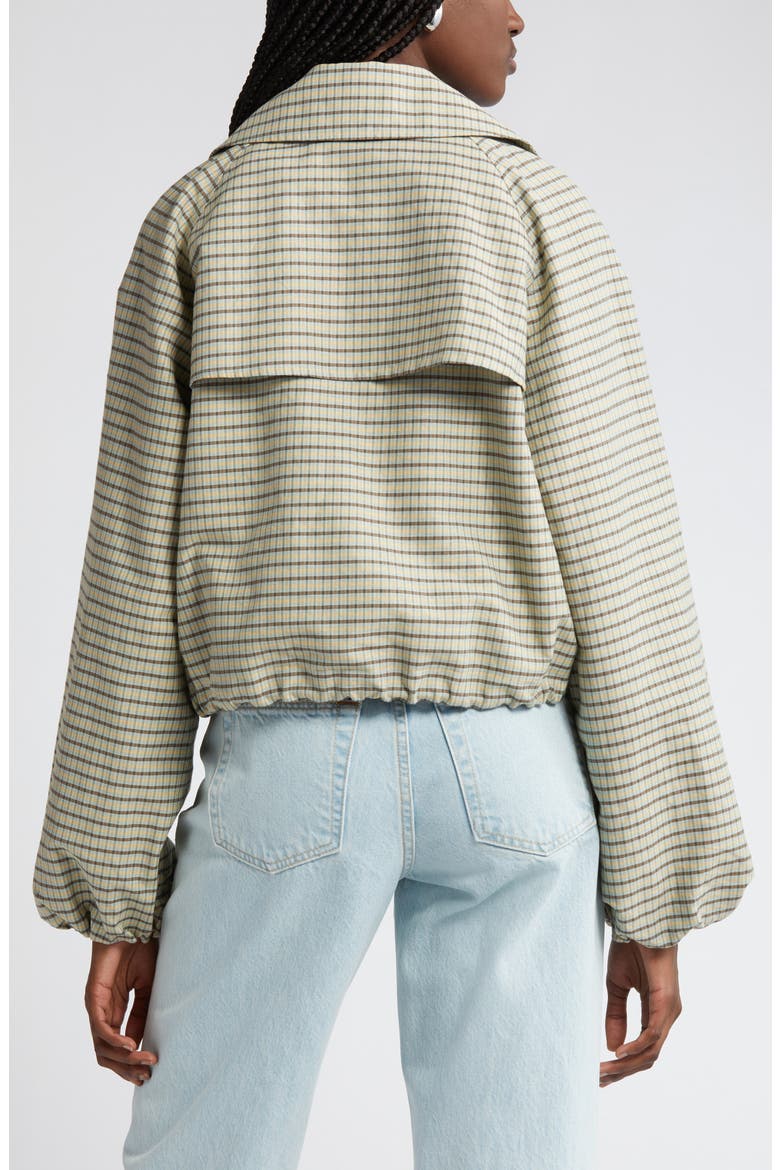 North Check Cotton & Linen Jacket, Alternate, color, SAGE MINI CHECK