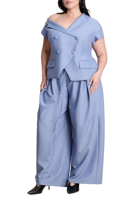 Pleat Detail Trouser With Long Belt (Plus)