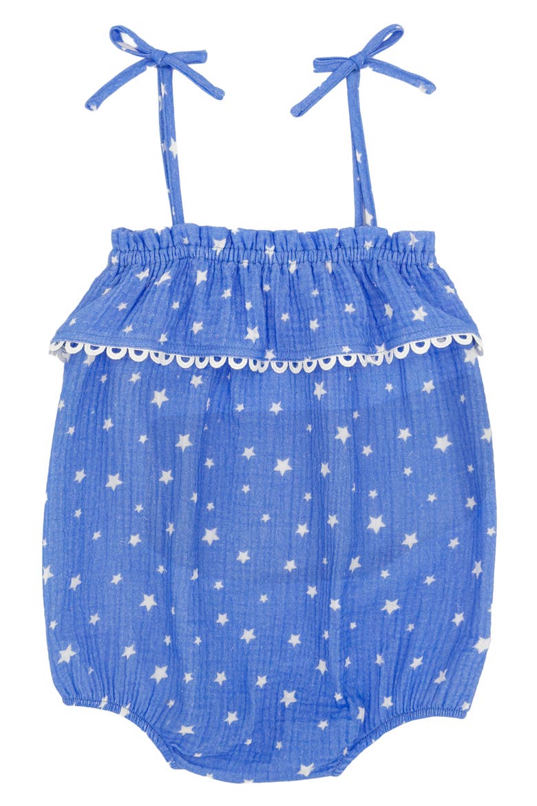 Bonita Cotton Bubble Romper, Main, color, BLUE JAY