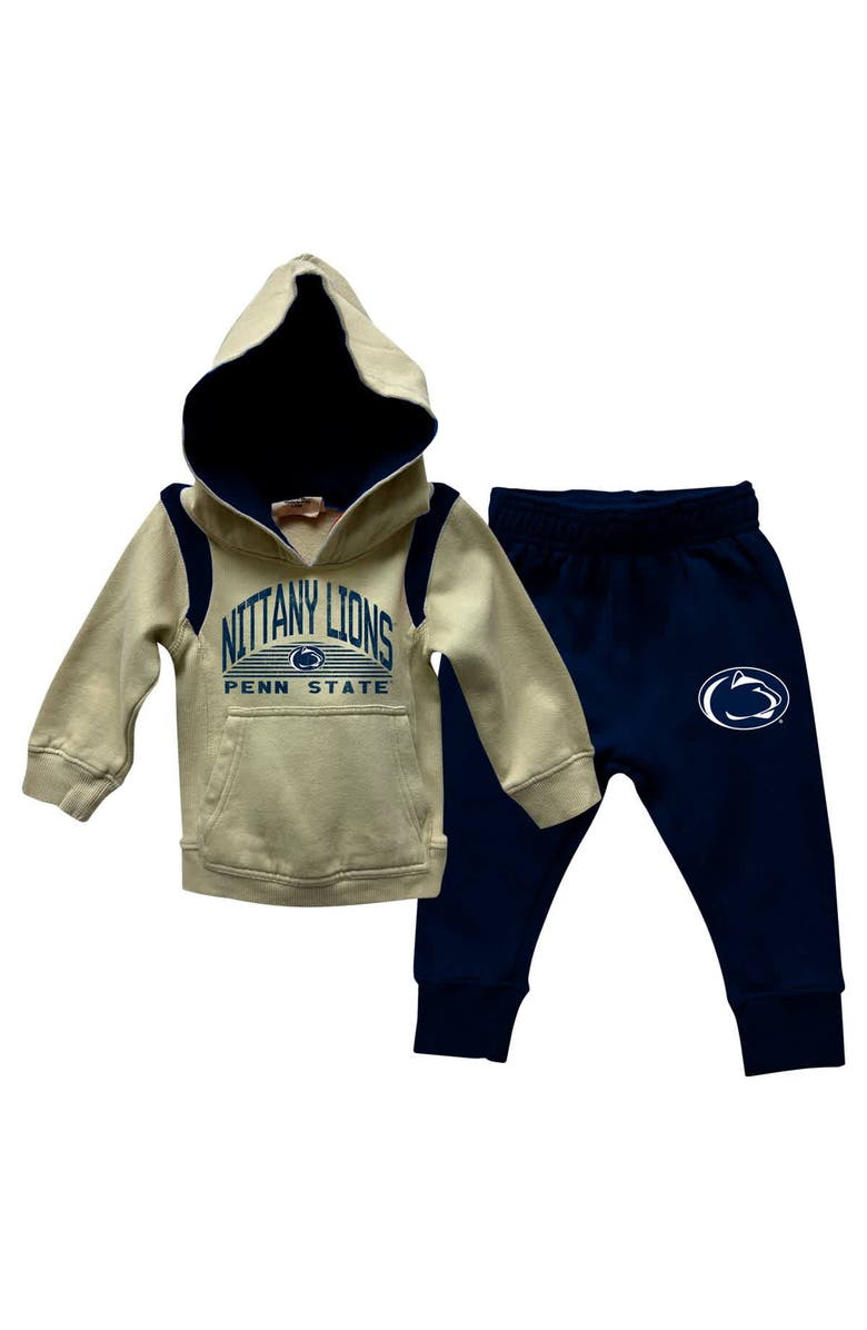 Wes & Willy Infant Wes & Willy Penn State Nittany Lions Colorblock Pullover Hoodie and Sweatpants Set, Alternate, color, Navy