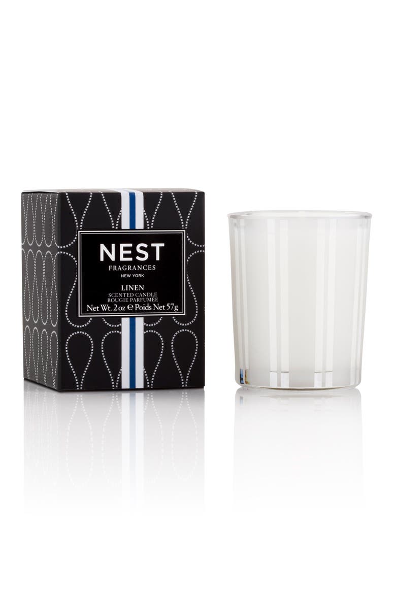 Linen Scented Candle, Main, color, NO COLOR