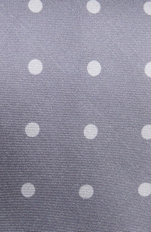 Clifton Wilson Polka Dot Silk Tie In Gray