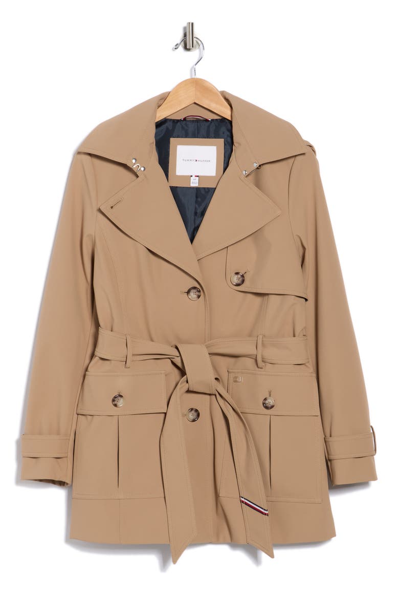 Water Resistant Belted Trench Coat, Alternate, color, TAUPE