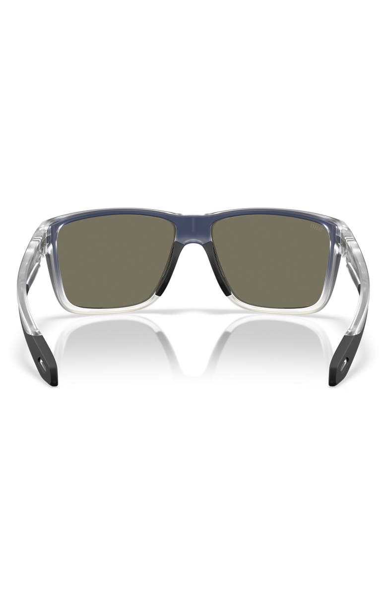 Costa Del Mar 58mm Broadbill II Polarized Rectangle Sunglasses, Alternate, color, Deep Blue Fade / Blue 580G
