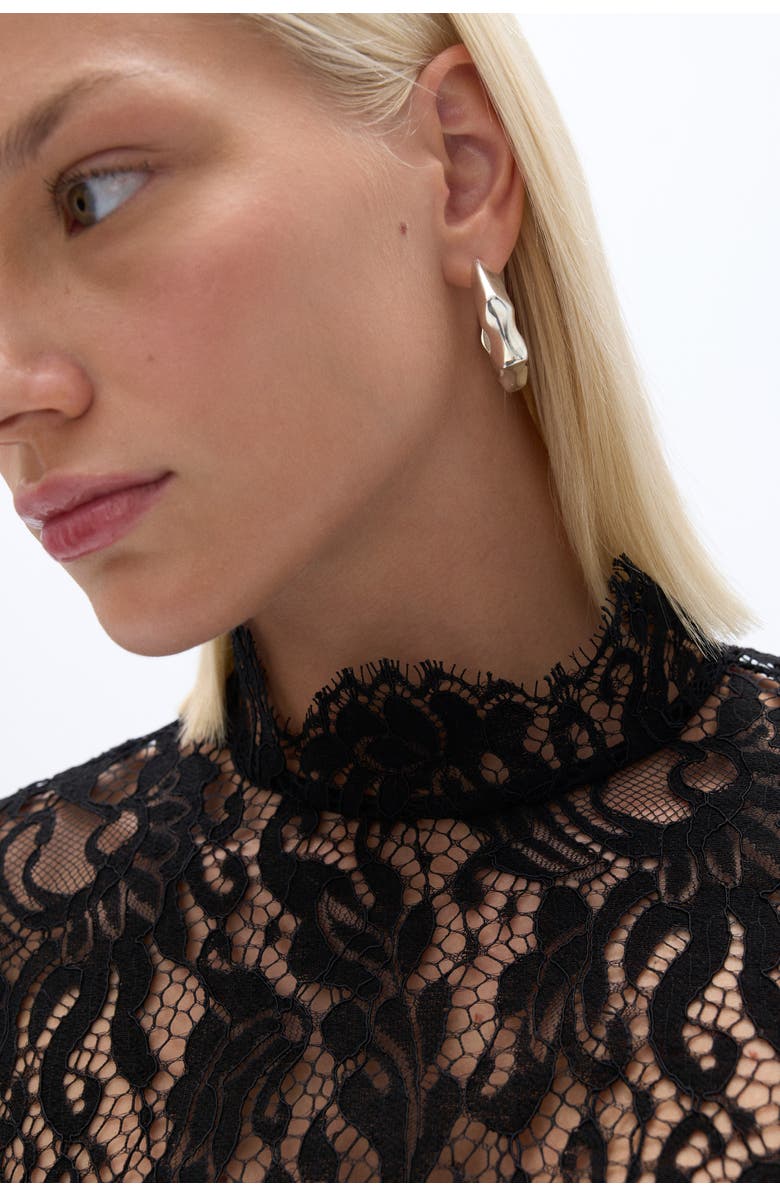 Nocturne Corset-Look Lace Blouse, Alternate, color, 