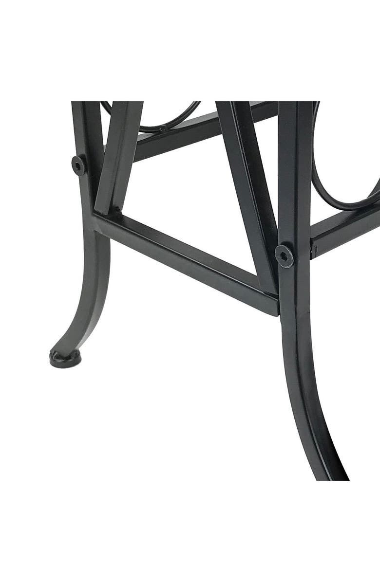 SORBUS Wine Rack Stand with Glass Table Top - Black, Alternate, color,