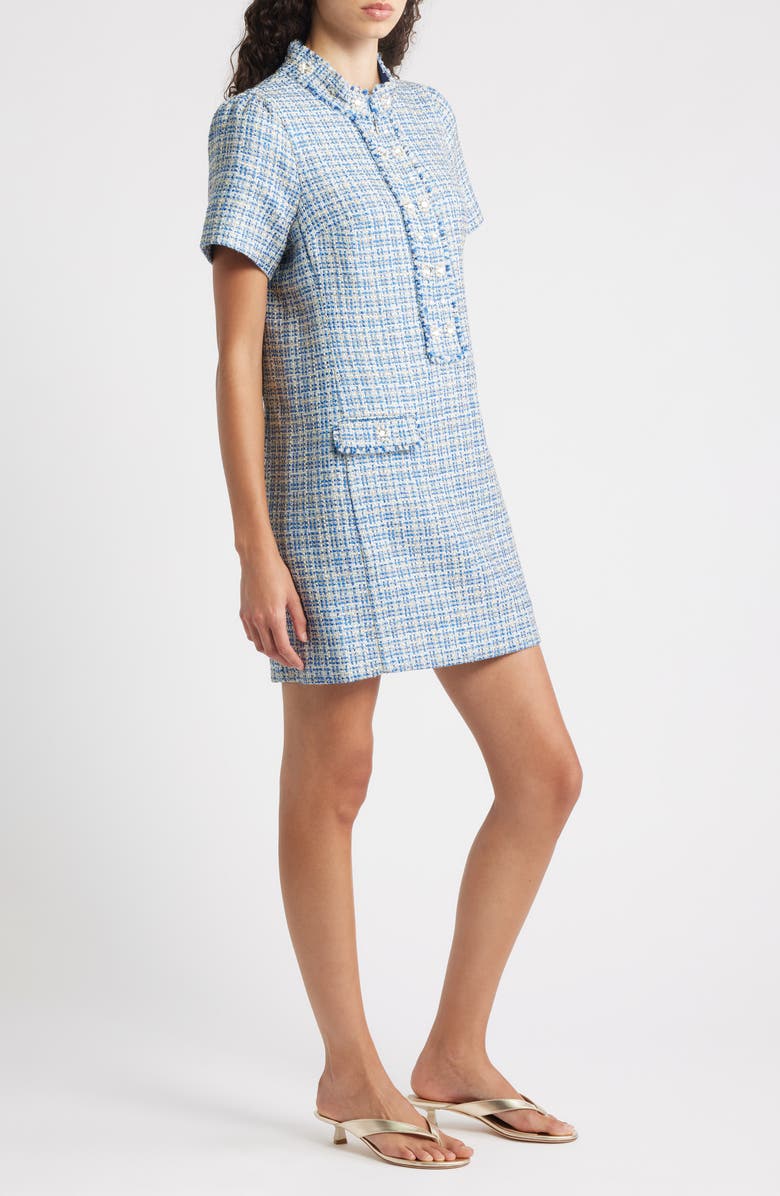 Lilly Pulitzer<sup>®</sup> Teddy Metallic Tweed Minidress, Alternate, color, Tangier Teal Ocean Deep