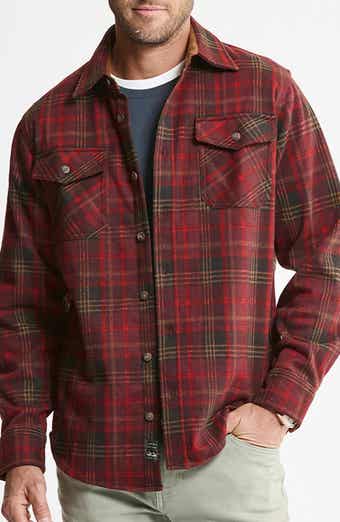 Knit Flannel Button-Up Shirt