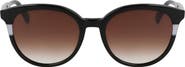 Longchamp Heritage 55mm Gradient Round Sunglasses