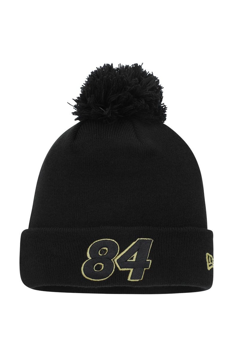 New Era Men's New Era Black Jimmie Johnson Cuffed Knit Hat with Pom, Main, color, 