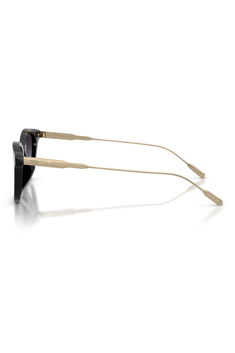 Lentis 50mm Gradient Phantos Sunglasses, Alternate, color, SHINY BLACK / GRADIENT GREY