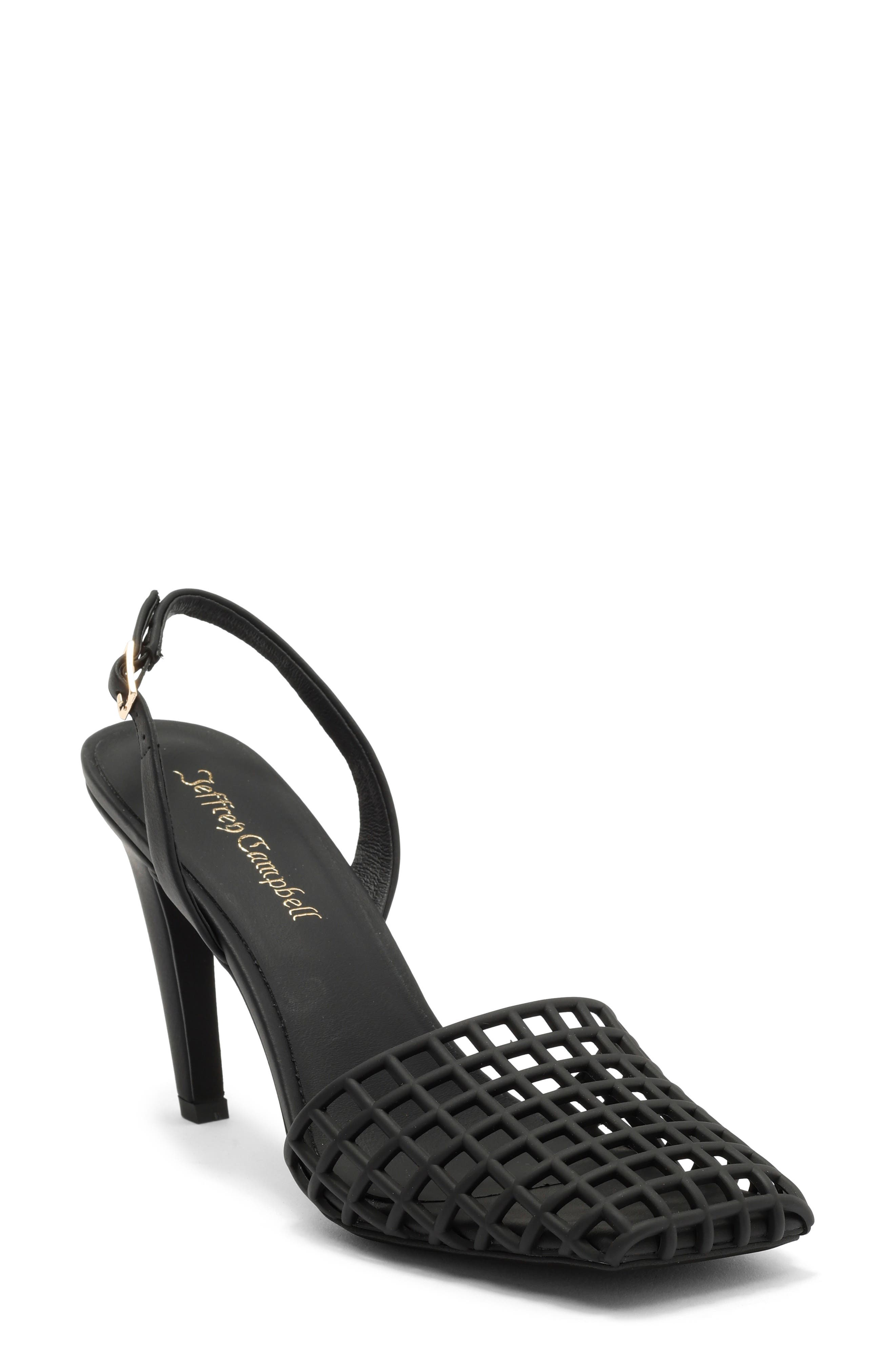Jeffrey Campbell Aviary Slingback Jelly Pump, Main, color, Black Matte