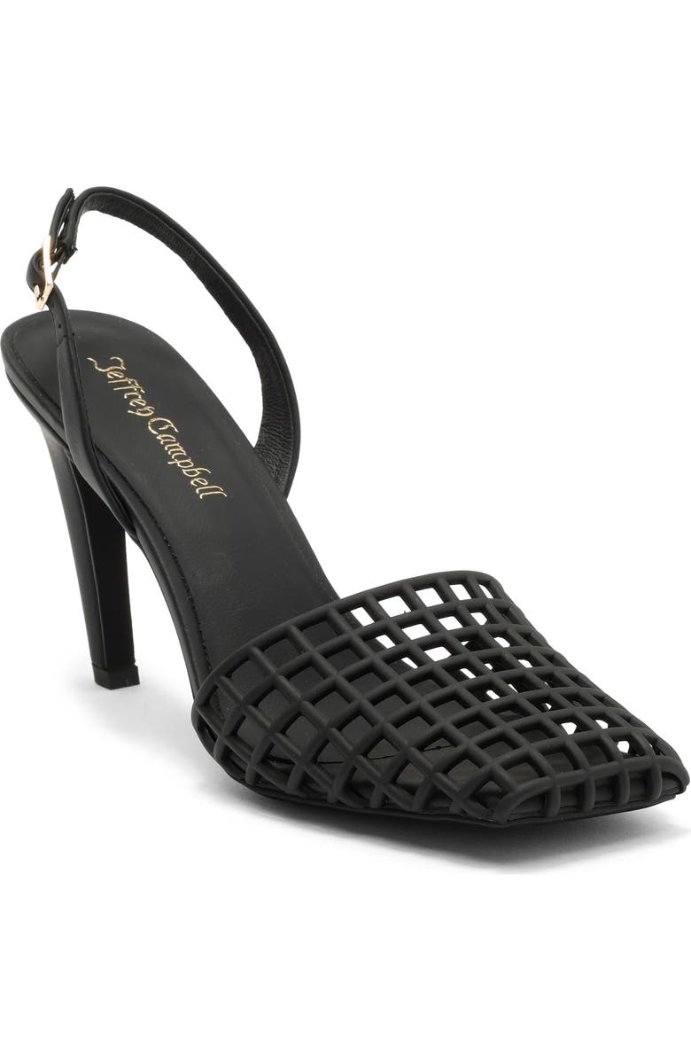 Jeffrey Campbell Aviary Slingback Jelly Pump, Main, color, Black Matte