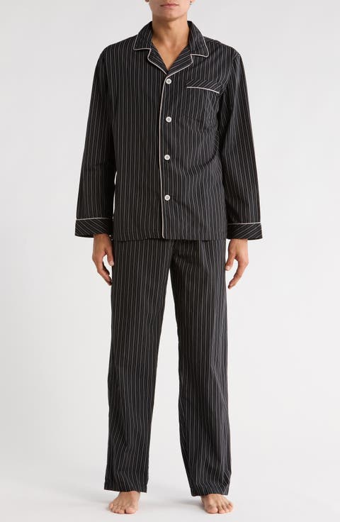 Stripe Cotton Poplin Pajamas