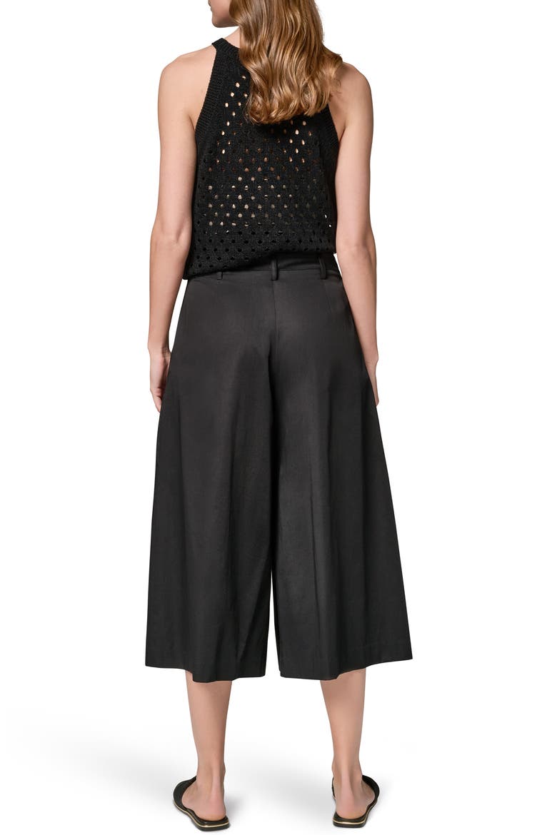 Pleated Crop Pants, Alternate, color, BLACK