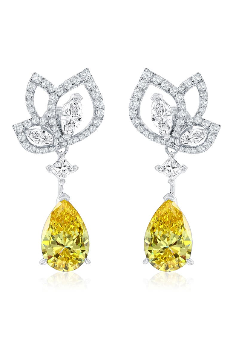 Gala Firework Drop Earrings, Main, color, YELLOW