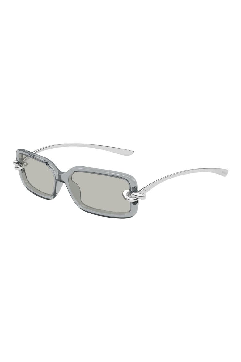 56mm Rectangular Sunglasses, Alternate, color, GREY