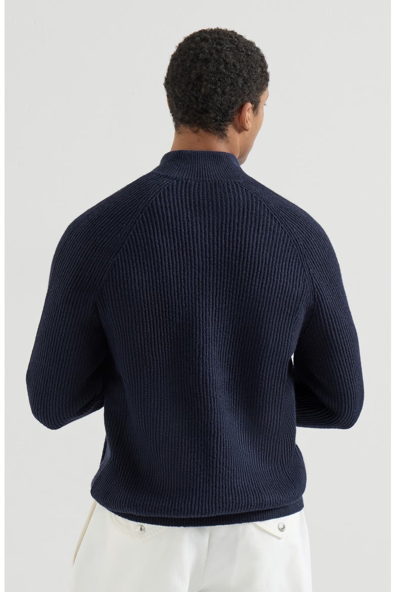 Malfilé cotton cardigan, Alternate, color, Blue