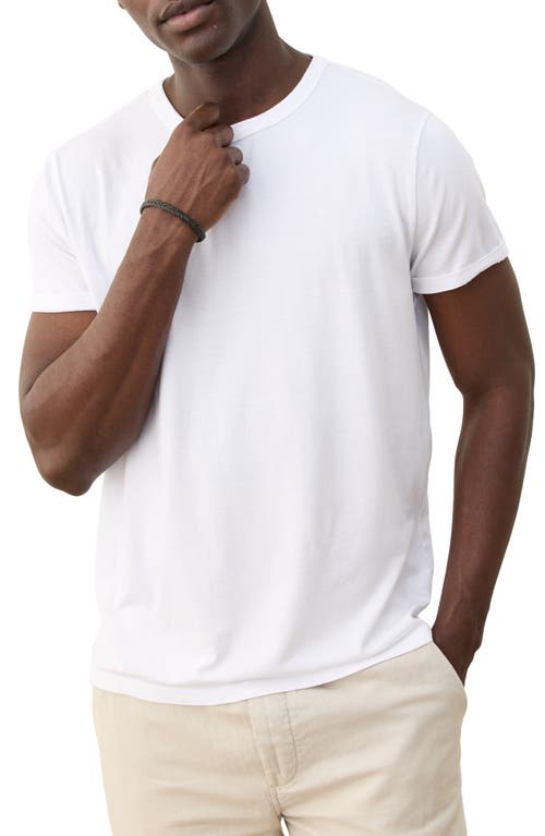 Marine Layer Signature Crewneck T-shirt In White