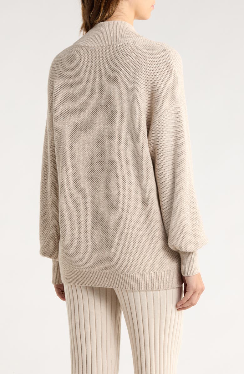 Lunya Cozy Cottonsilk<sup>™</sup> Pocket Henley Sweater, Alternate, color, Oat Marl