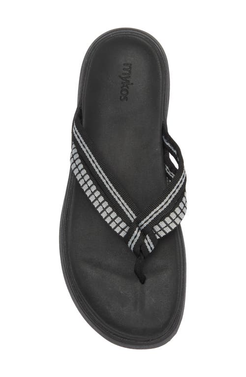 Mykos Nami Platform Flip Flop In Black