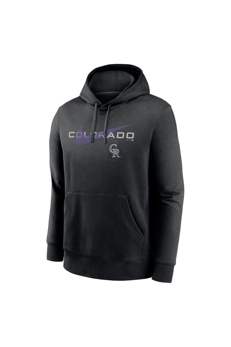 Men's Nike Black Colorado Rockies Swoosh NeighborHOOD Pullover Hoodie, Alternate, color, Black
