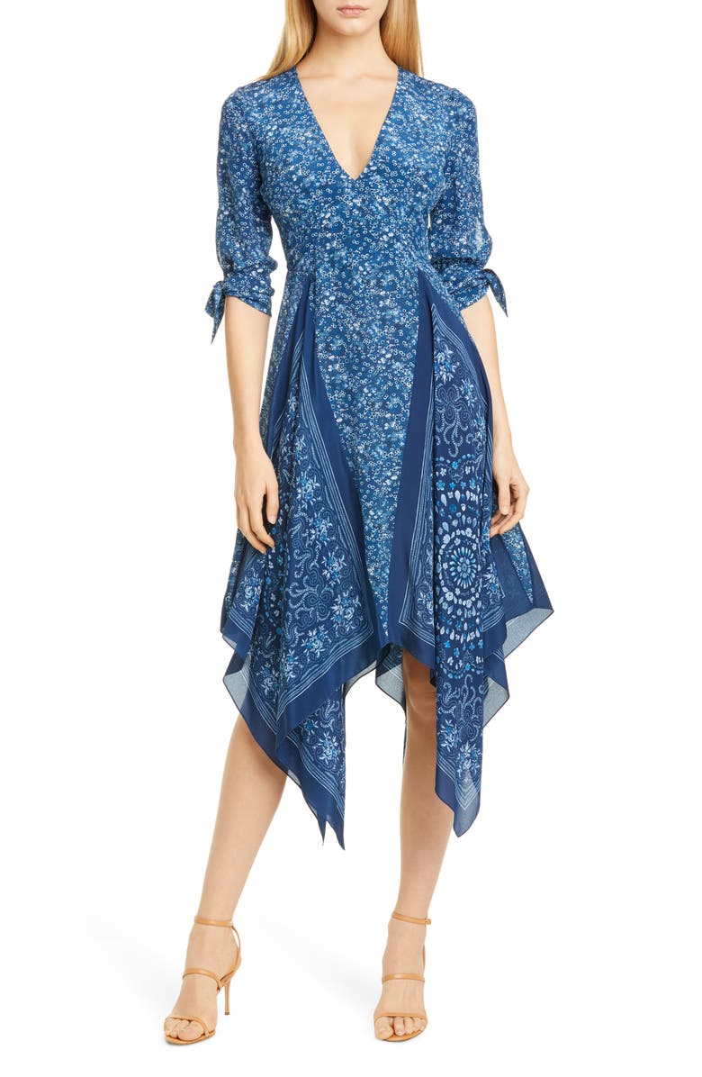 Altuzarra Scarf Print Silk Dress, Main, color, 