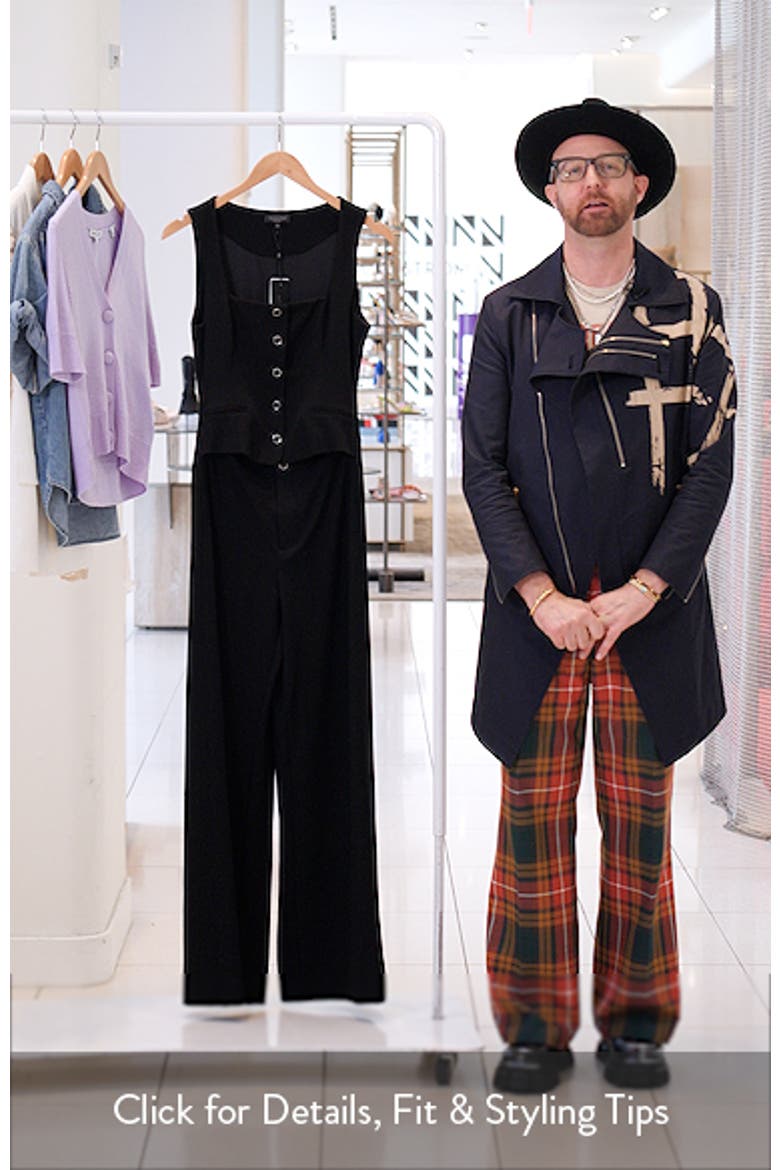 Marianne Sleeveless Wide Leg Ponte Jumpsuit video
