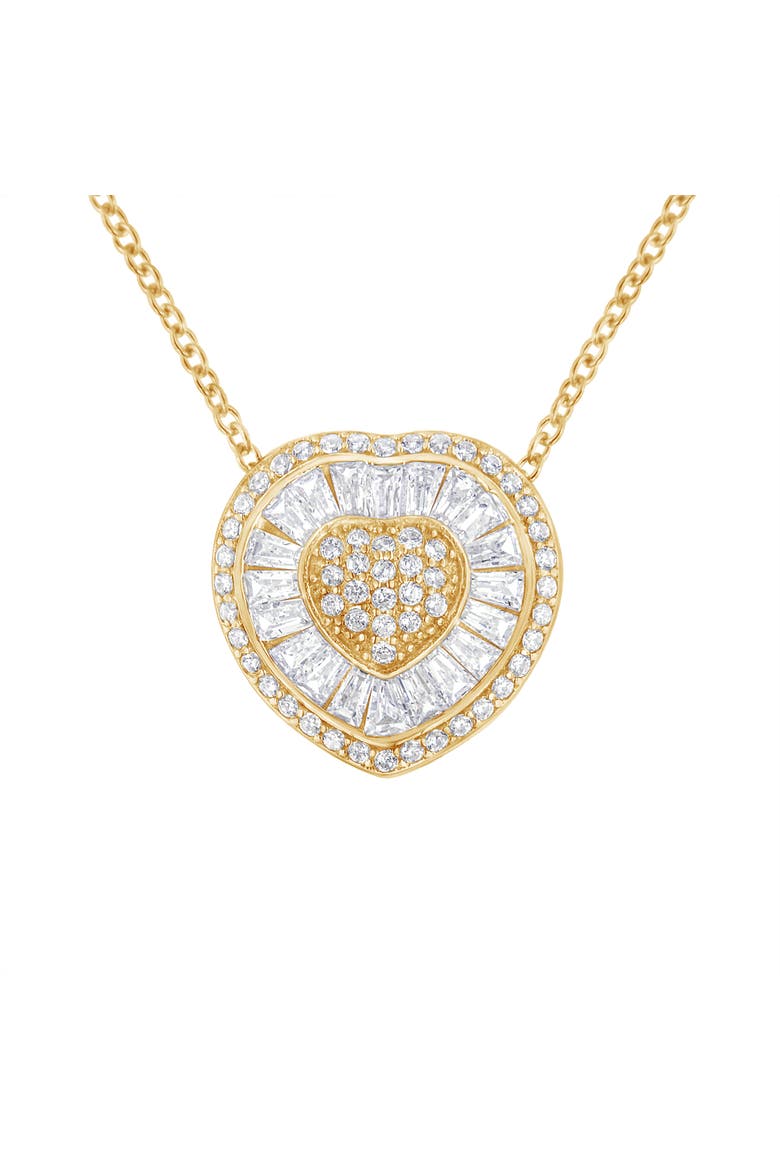 10KT Yellow Gold Diamond Heart Pendant Necklace, Main, color, Yellow