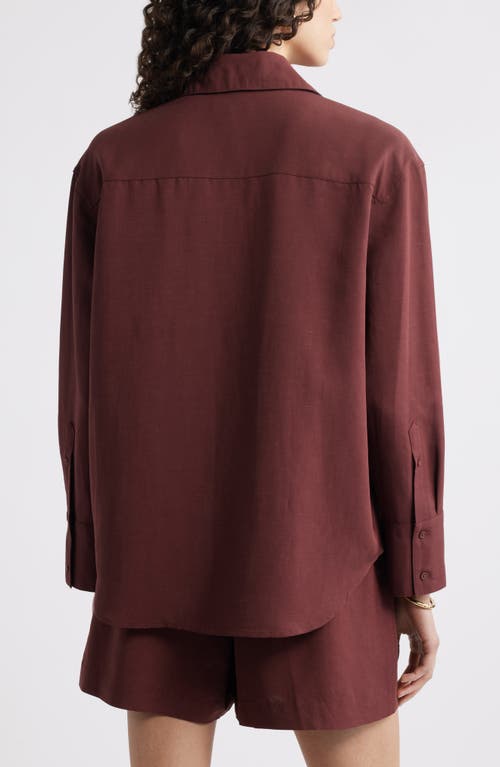 Nordstrom Button-up Shirt In Brown Raisin