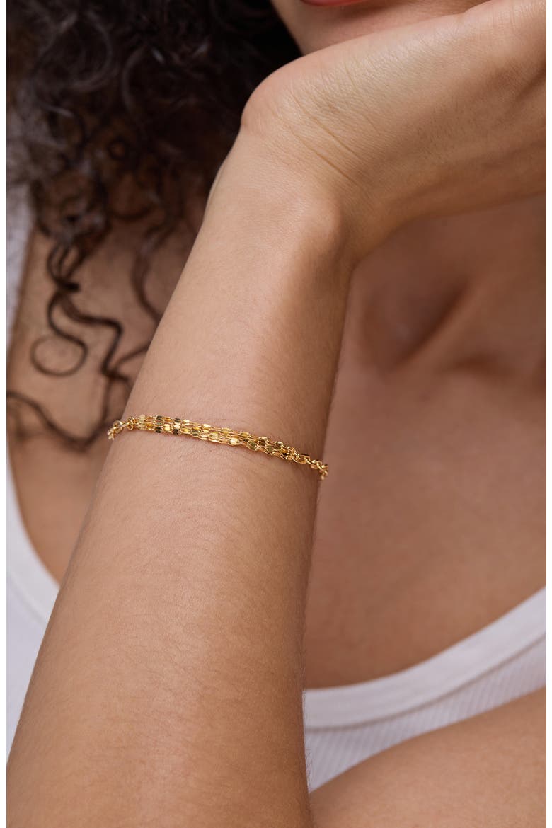 14K Yellow Gold Multilink Chain Bracelet, Alternate, color, 14K YELLOW GOLD