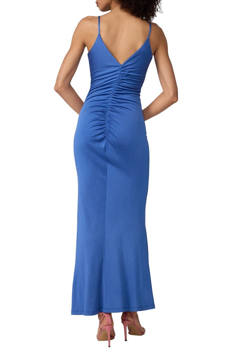 Diane von Furstenberg Gillian Center Ruched Jersey Dress, Alternate, color, Dusk Blue