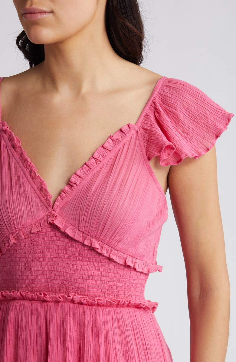 LoveShackFancy Ivella Cap Sleeve Cotton Minidress, Alternate, color, 