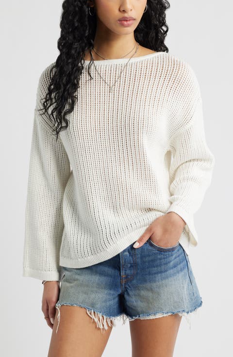 Cotton Open Stitch Sweater