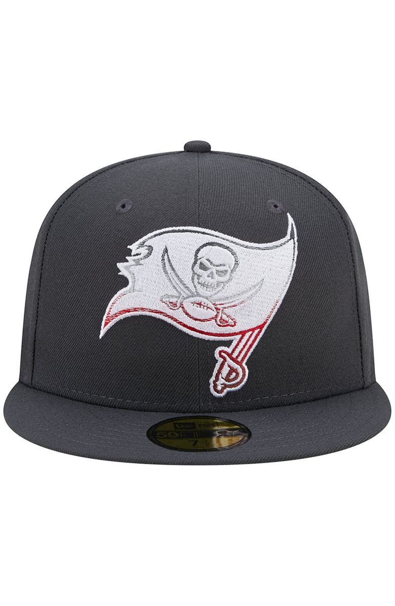 New Era Men's New Era Graphite Tampa Bay Buccaneers Color Dim 59FIFTY Fitted Hat, Alternate, color,