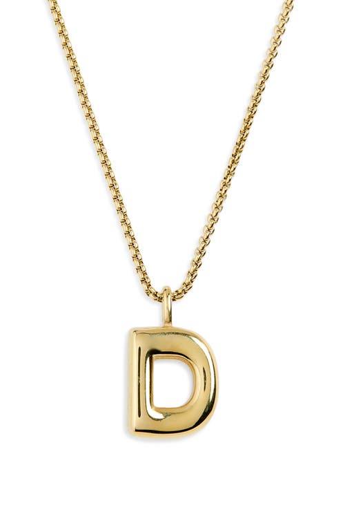 Open Edit Waterproof Bubble Initial Pendant Necklace