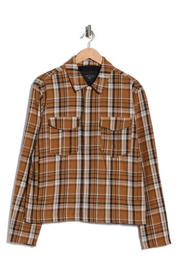 Rag & Bone Garage Plaid Jacket In Brown