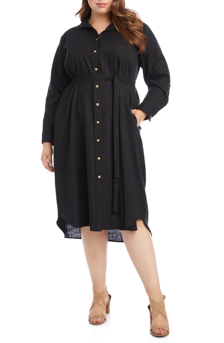 Karen Kane Long Sleeve Shirtdress, Main, color, 